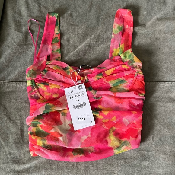 Zara Tops Zara Corset Crop Top Poshmark